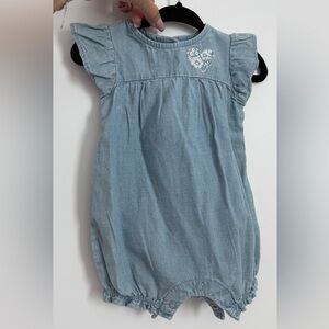 Carter’s Blue Denim Dress with Heart Embroidery